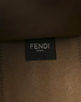 Fabric Jacquard FF 1974 Logo Small FNDI Sunshine Shopper Tote Tobacco Moro Sand