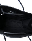 Calfskin Logo XXS Shopping Tote Black