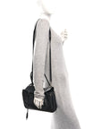 Grained Calfskin Small Rodeo Top Handle Handbag Black
