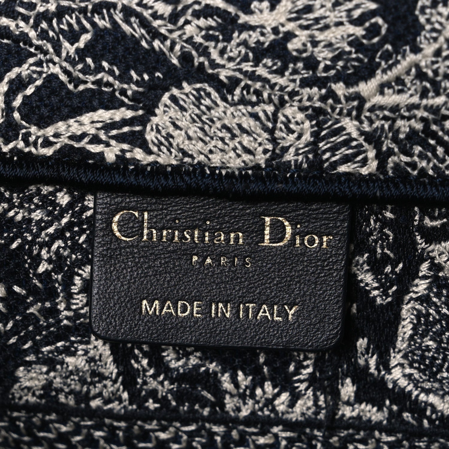 Canvas Embroidered Small D1ORiviera Toile De Jouy Book Tote Blue