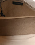 Linen Calfskin Small Rive Gauche Tote Greggio Natural