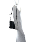 GCCIssima Suede Crossbody Bag Black
