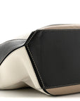 Calfskin Small Puzzle Bag Sand Soft White Black