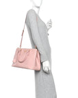 Saffiano Medium Galleria Double Zip Tote Orchidea