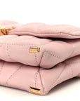 Lambskin Quilted Mini Kleio Crossbody Bag Light Pink