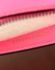 GG Supreme Monogram Textured Dollar Calfskin Web Ophidia Small Crossbody Bag Beige Ebony Fuchsia