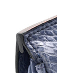 Matte Porosus Crocodile 18K White Gold Diamond Birkin 35 Bleu Brighton