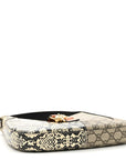 GG Supreme Monogram Snakeskin Small Jackie 1961 Hobo Beige Ebony