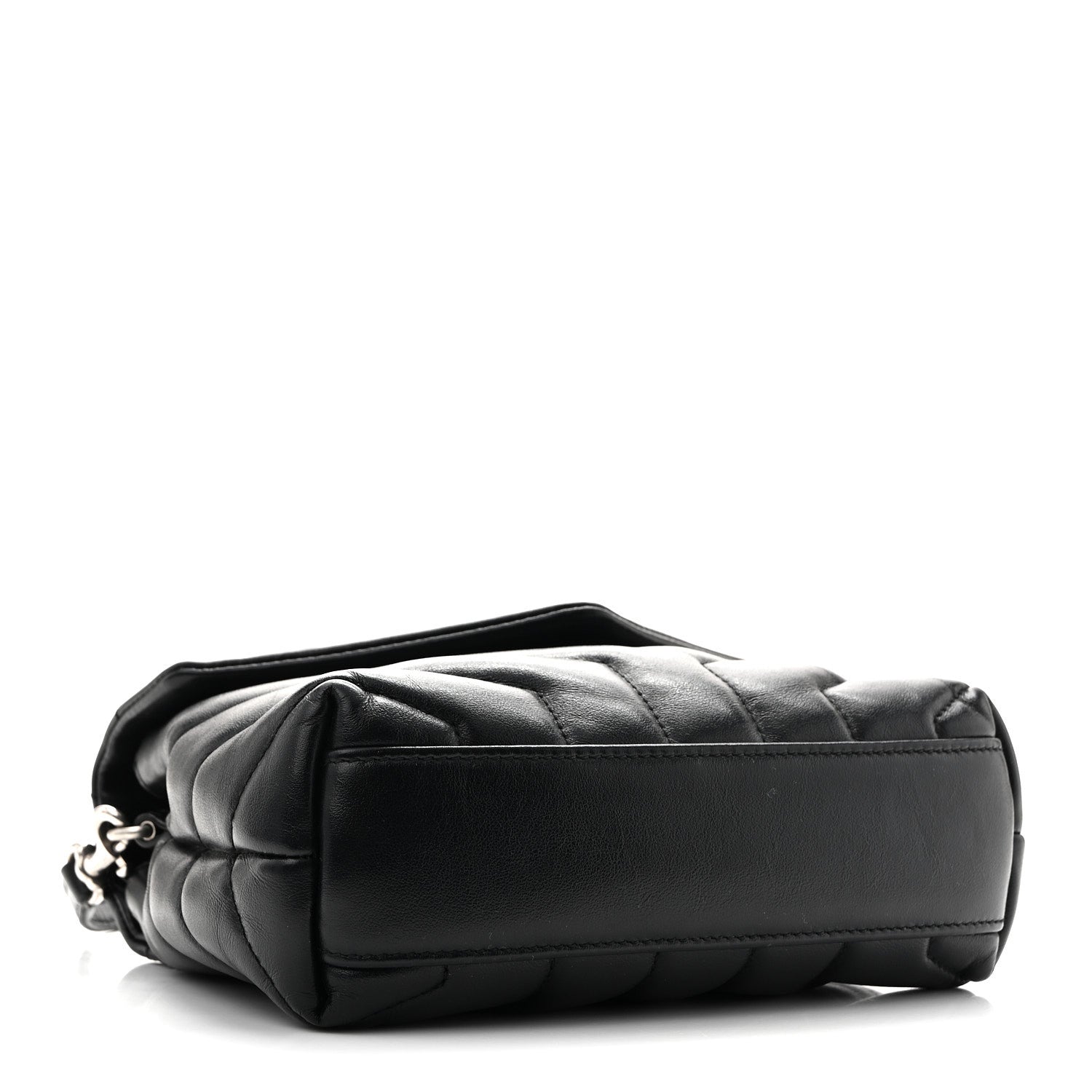 Calfskin Y Quilted Monogram Toy Loulou Crossbody Bag Black