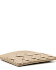 Nappa Intrecciato Credit Card Case Travertine