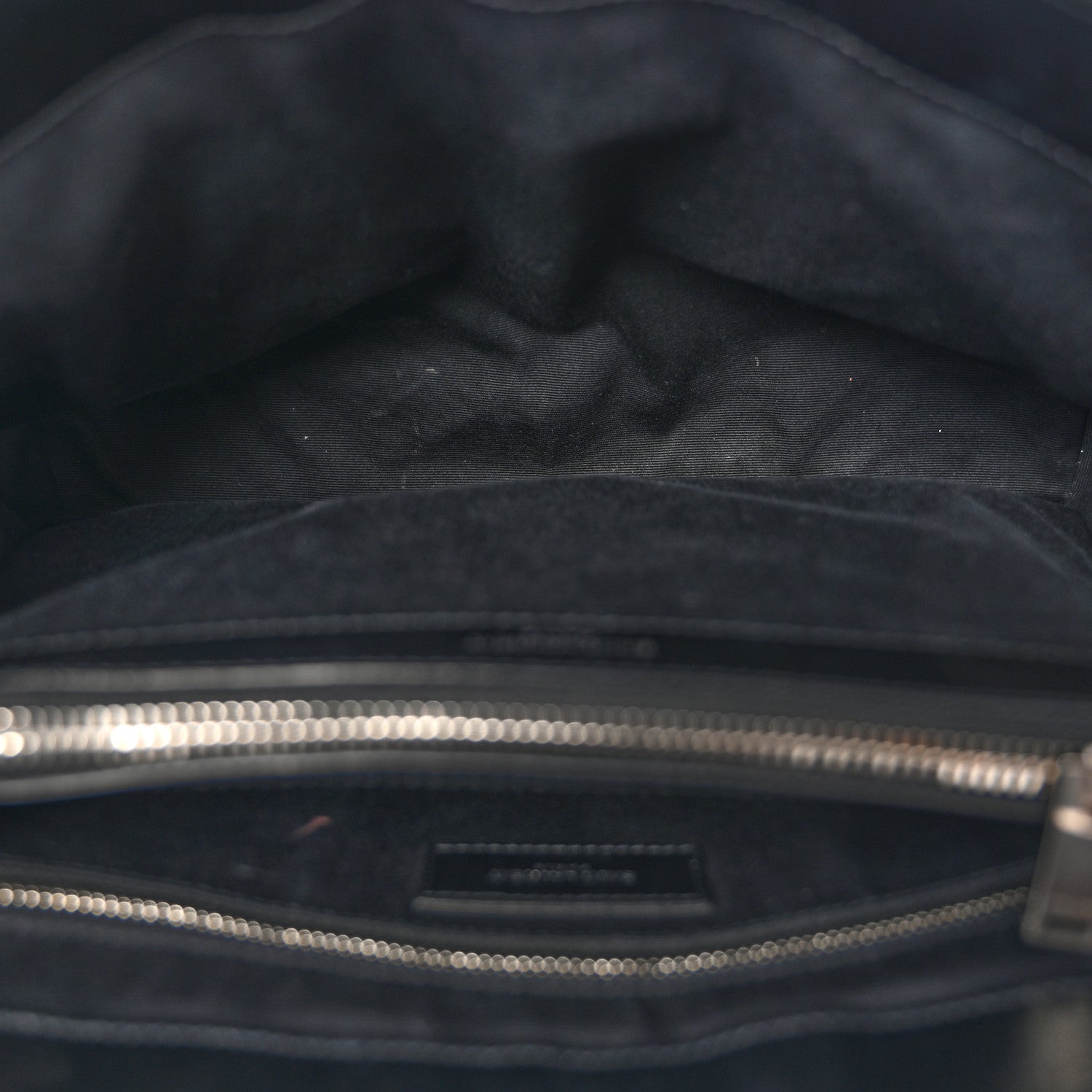Calfskin Y Quilted Monogram Medium Loulou Chain Satchel Black
