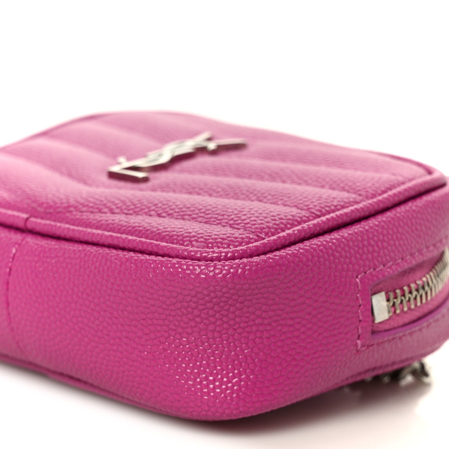 Grain De Poudre Matelasse Monogram Baby Lou Camera Bag Electric Fuxia