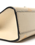 Grained Calfskin Bee Star Small Padlock Shoulder Bag White