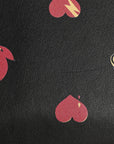 Calfskin Medium Heart Bolts Monogram Kate Satchel Black