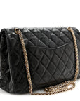 Aged Calfskin Quilted 2.55 Reissue 227 Flap Black