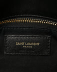 Lambskin Quilted Small Loulou Puffer Monogram Chain Satchel Black
