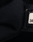 Goatskin Quilted Medium CHNL 19 Flap Navy Blue
