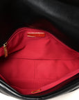 Goatskin Quilted Large CHNL 19 Flap Black