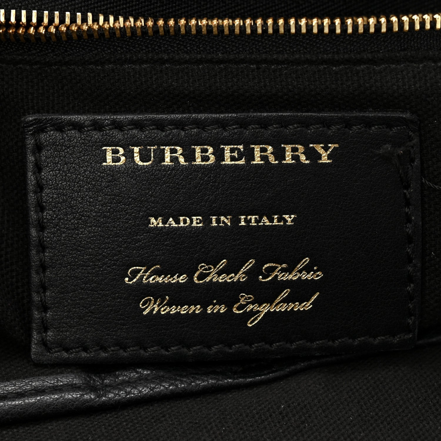 Grainy Calfskin House Check Small Canterbury Black