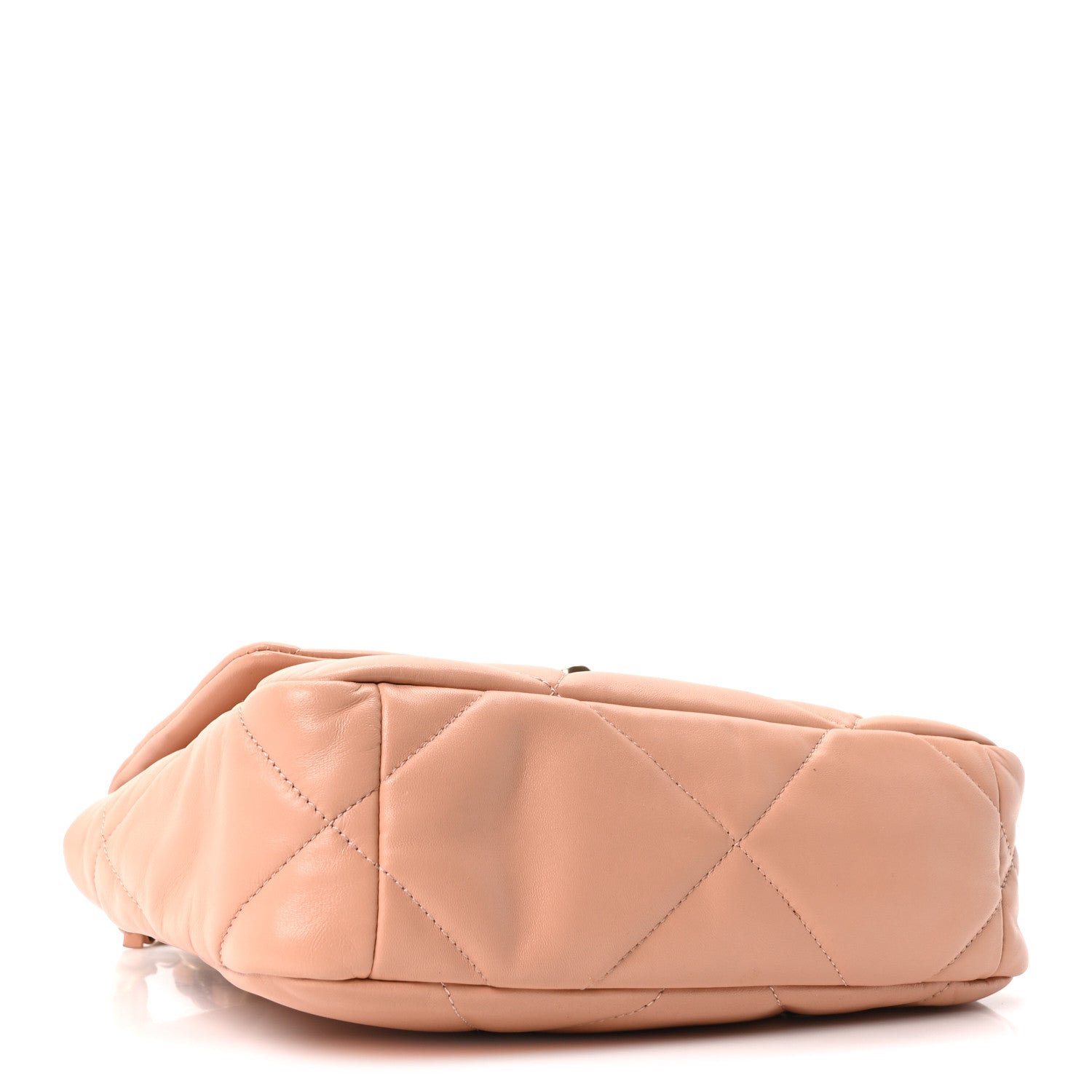 Lambskin Quilted Medium CHNL 19 Flap Beige