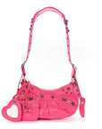 Agneau Arena Le Cagole Shoulder Bag XS Hot Pink