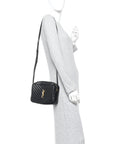 Calfskin Matelasse Monogram Lou Camera Bag Black