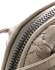 Nappa Intrecciato Nodini Crossbody Messenger Steel