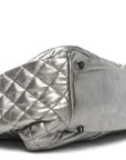 Metallic Calfskin Winnieford Satchel Silver