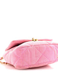 Denim Quilted Medium CHNL 19 Flap Neon Pink