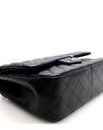 Lambskin Quilted Jumbo Double Flap Black