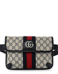GG Supreme Monogram Web Small Ophidia Belt Bag 90 36 Beige Navy