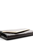 Calfskin Crocodile Embossed Emmie Clutch Bag Chocolate