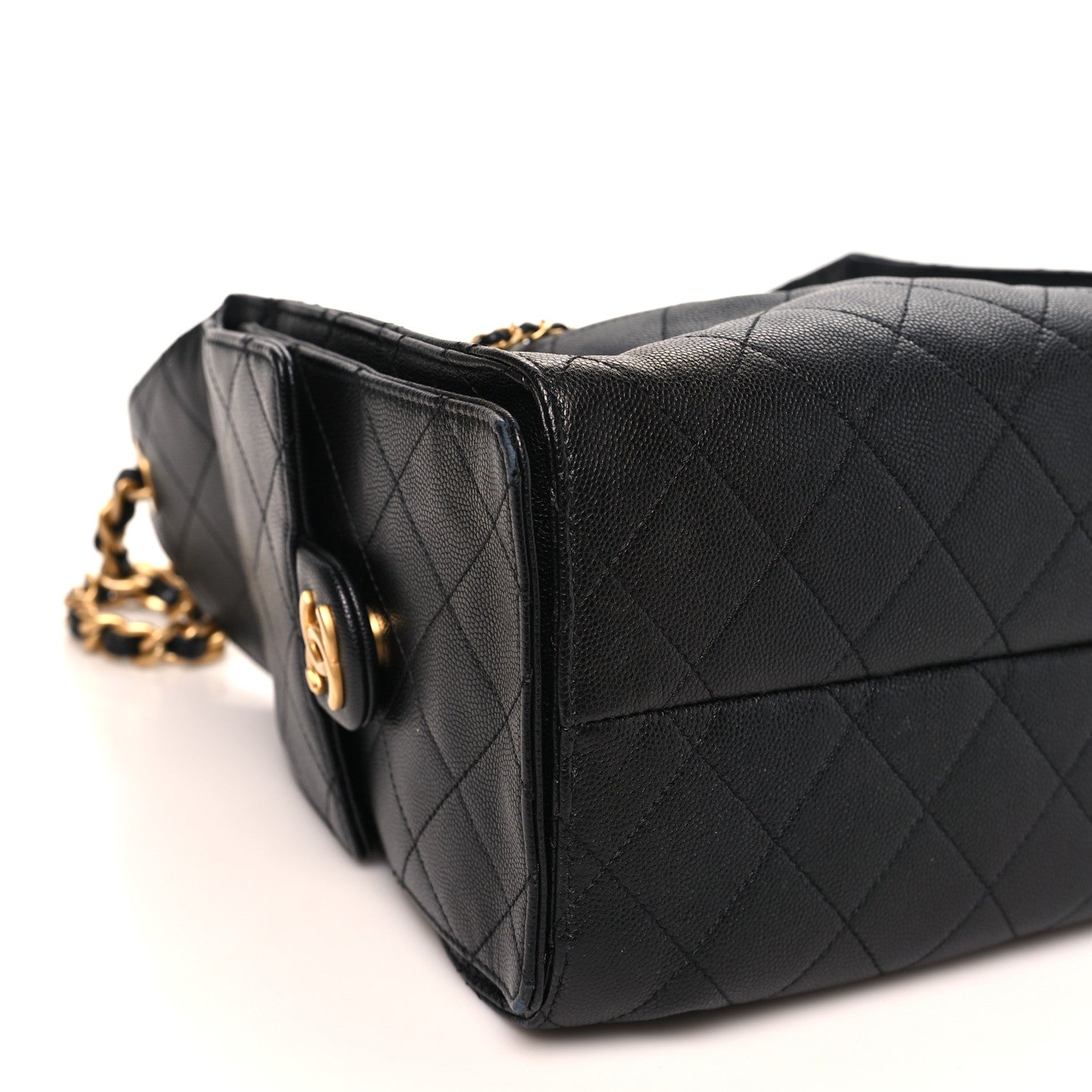 Caviar Quilted Small CHNL 25 Handbag Black