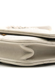 Lambskin Quilted CHNL 19 Flap Coin Purse With Chain Grey