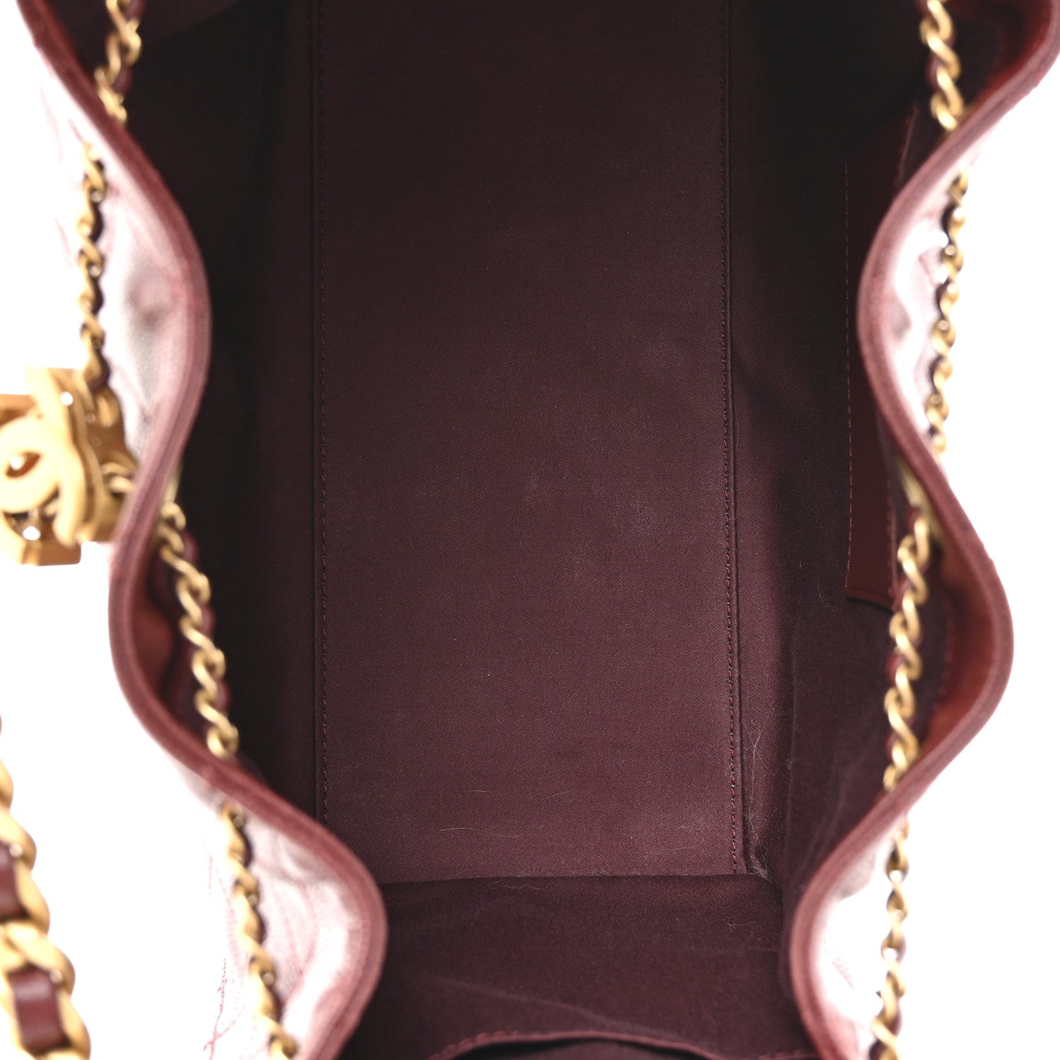 Caviar Quilted Small CHNL 25 Handbag Burgundy