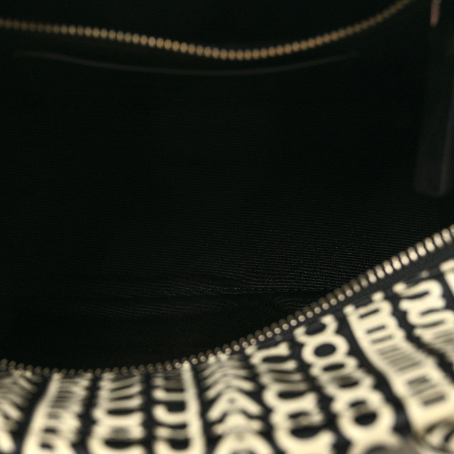 Calfskin Small The Monogram Tote Black White