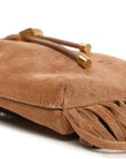 Suede Mini Fringe Tassel Bag Toffee