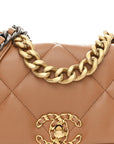 Lambskin Quilted Medium CHNL 19 Flap Brown