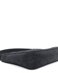 Tessuto Nylon Stitched Shoulder Bag Black