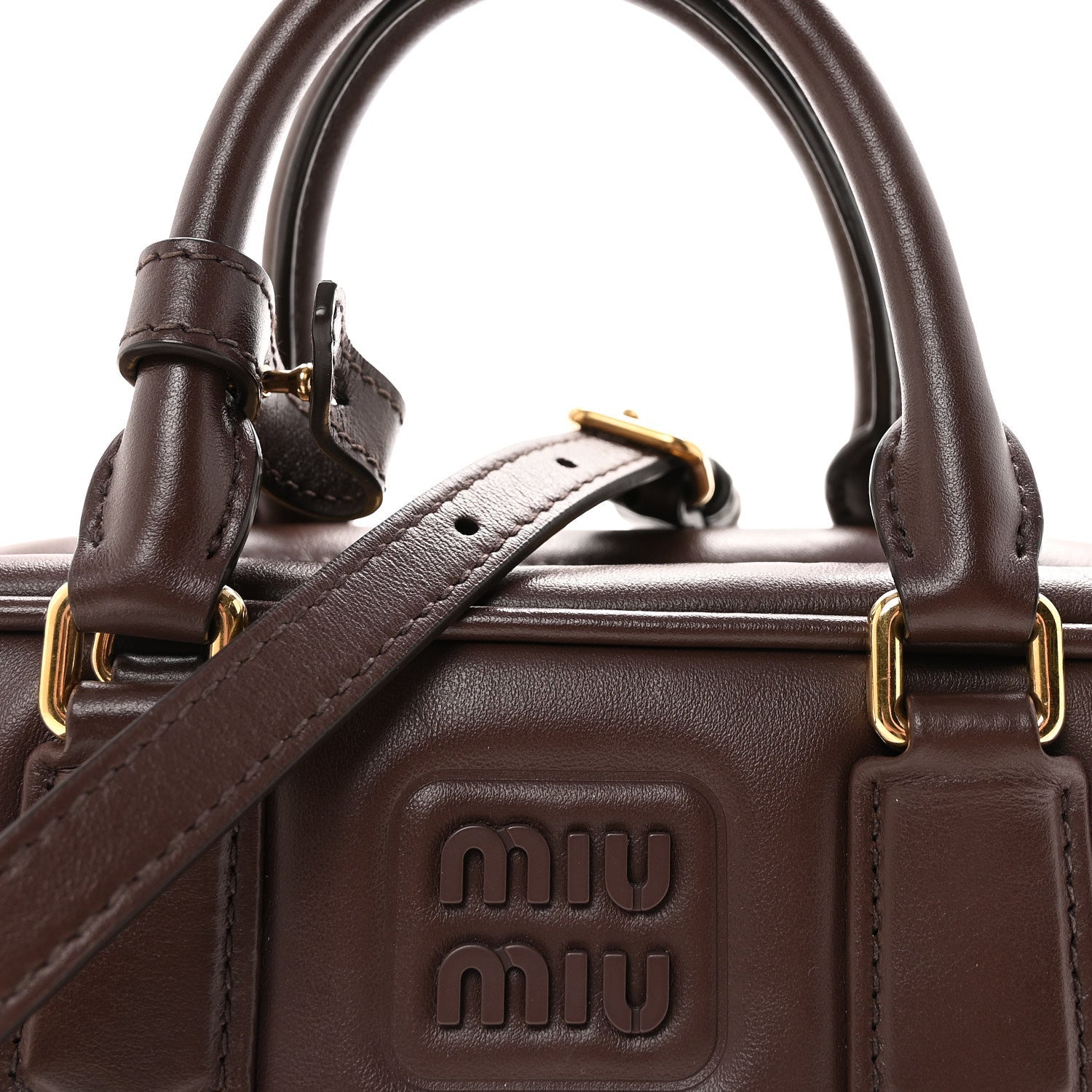 Calfskin Mini Arcadie Top Handle Bag Briarwood