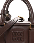 Calfskin Mini Arcadie Top Handle Bag Briarwood