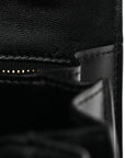 Box Calfskin Small Classic Box Flap Bag Black