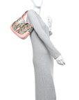 Snakeskin Ostrich Calfskin Small Jackie 1961 Hobo Pink Multicolor