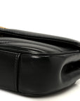Lambskin Chevron Quilted Mini Loulou Black