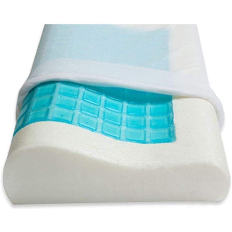 Vaccaro Cooling Gel Memory Foam Pillow - Ergonomic Support - Pack of 1