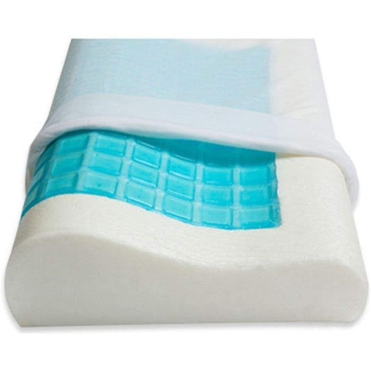 Vaccaro Cooling Gel Memory Foam Pillow - Ergonomic Support - Pack of 1