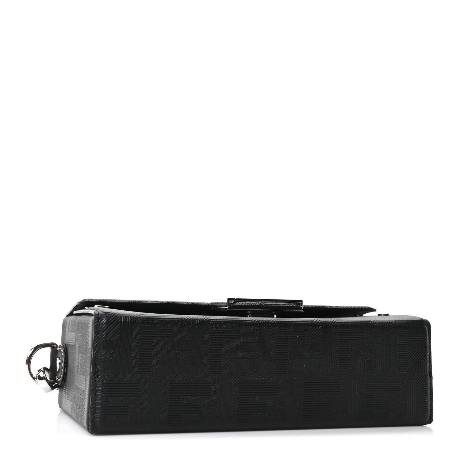 Vitello King FF Lines Embossed Baguette Soft Trunk Black
