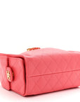 Caviar Quilted Mini CHNL 25 Handbag Coral
