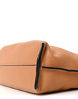 Nappa Calfskin Medium Flamenco Knot Clutch Warm Desert