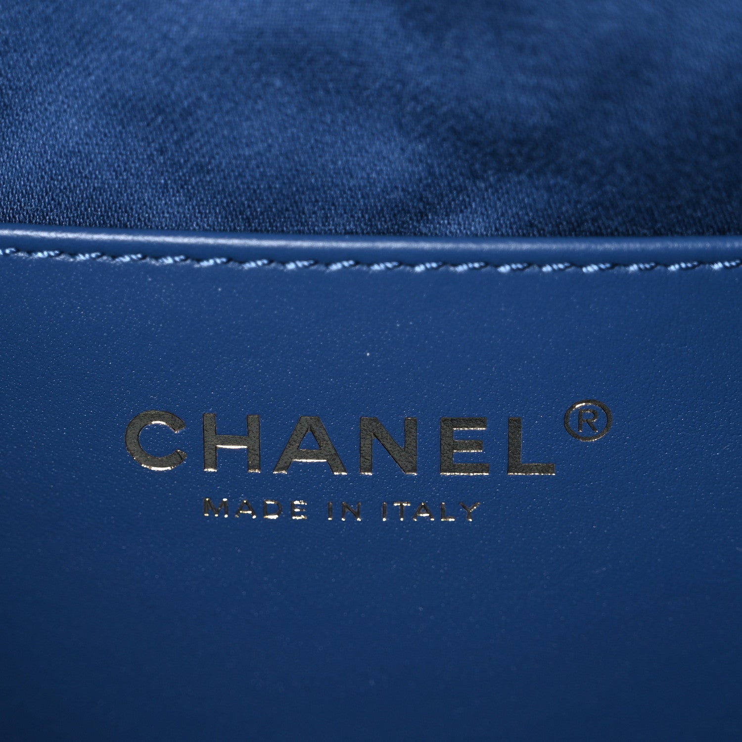Washed Denim Quilted Mini CHNL 25 Handbag Blue